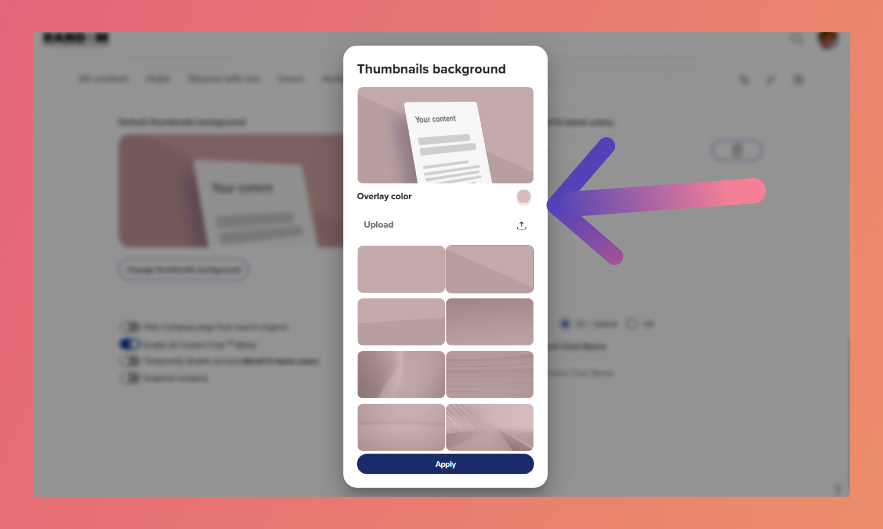 Personalize Experience's Thumbnails