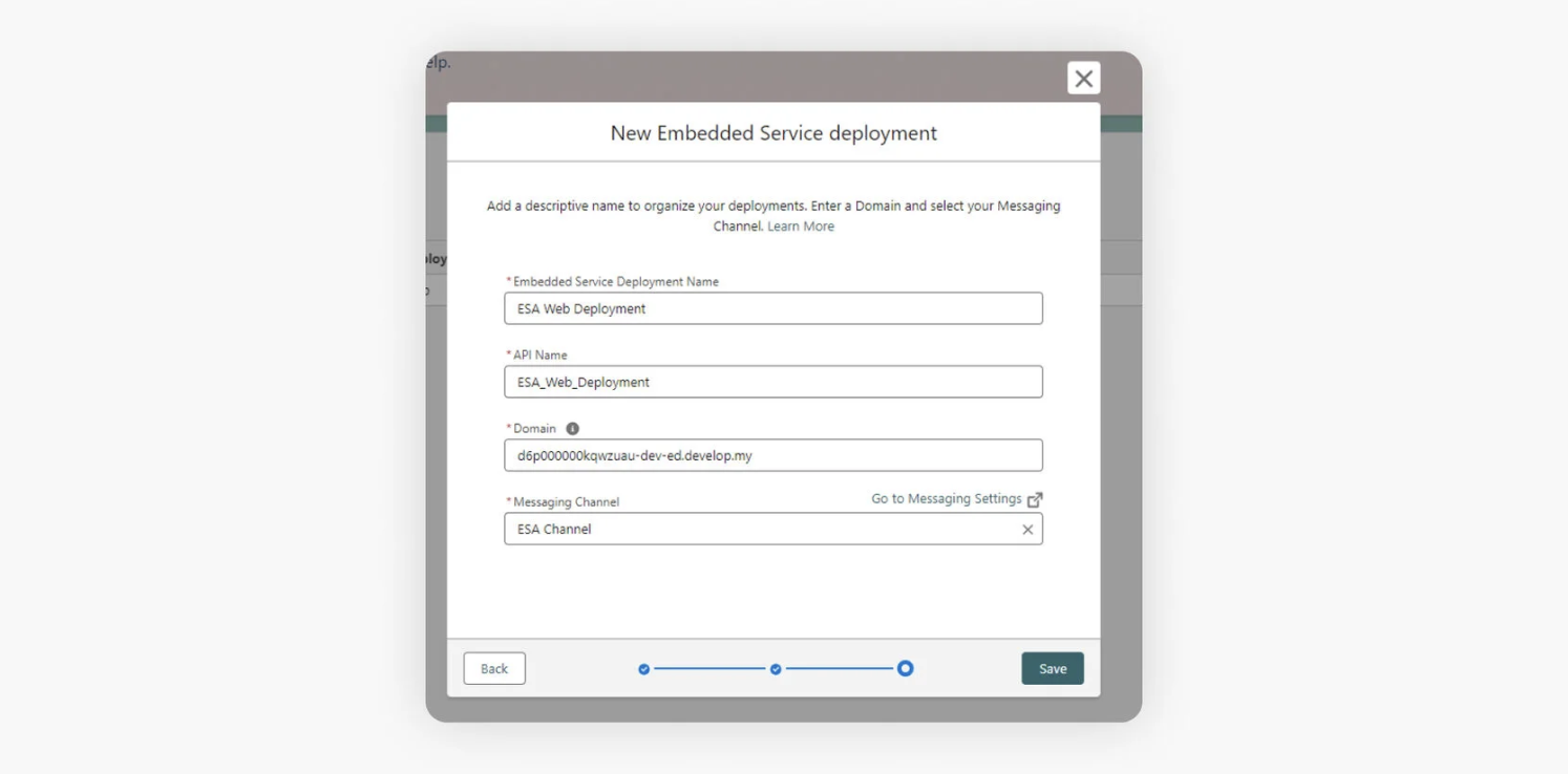 Embed Salesforce Agentforce in RELAYTO